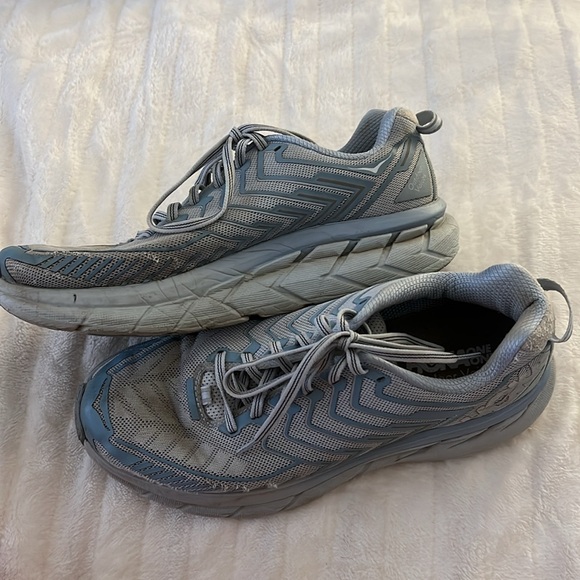 Women's HOKA x OV Clifton in Mist Size 10 - Picture 4 of 7